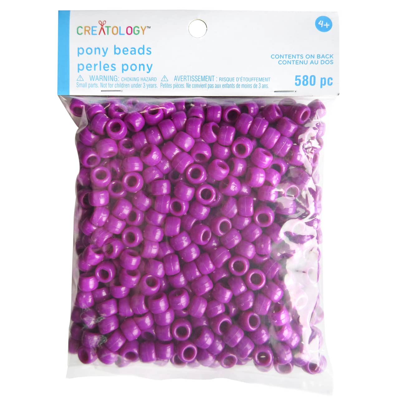 12 Packs: 580 ct. (6,960 total) Opaque Pony Beads By Creatology™, 6mm x 9mm